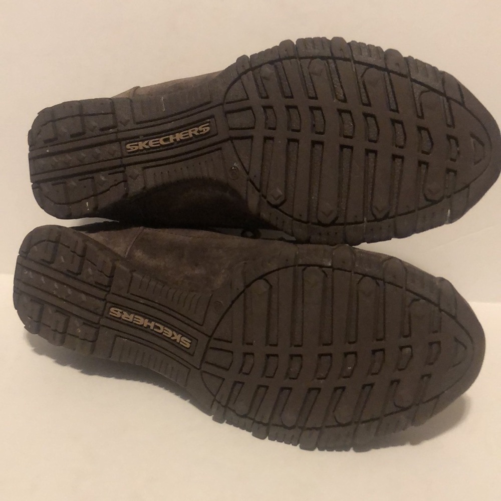 Skechers Women’s Chocolate Brown Bikers-Lineage Leather Suede Chukka Boots - Picture 8 of 9